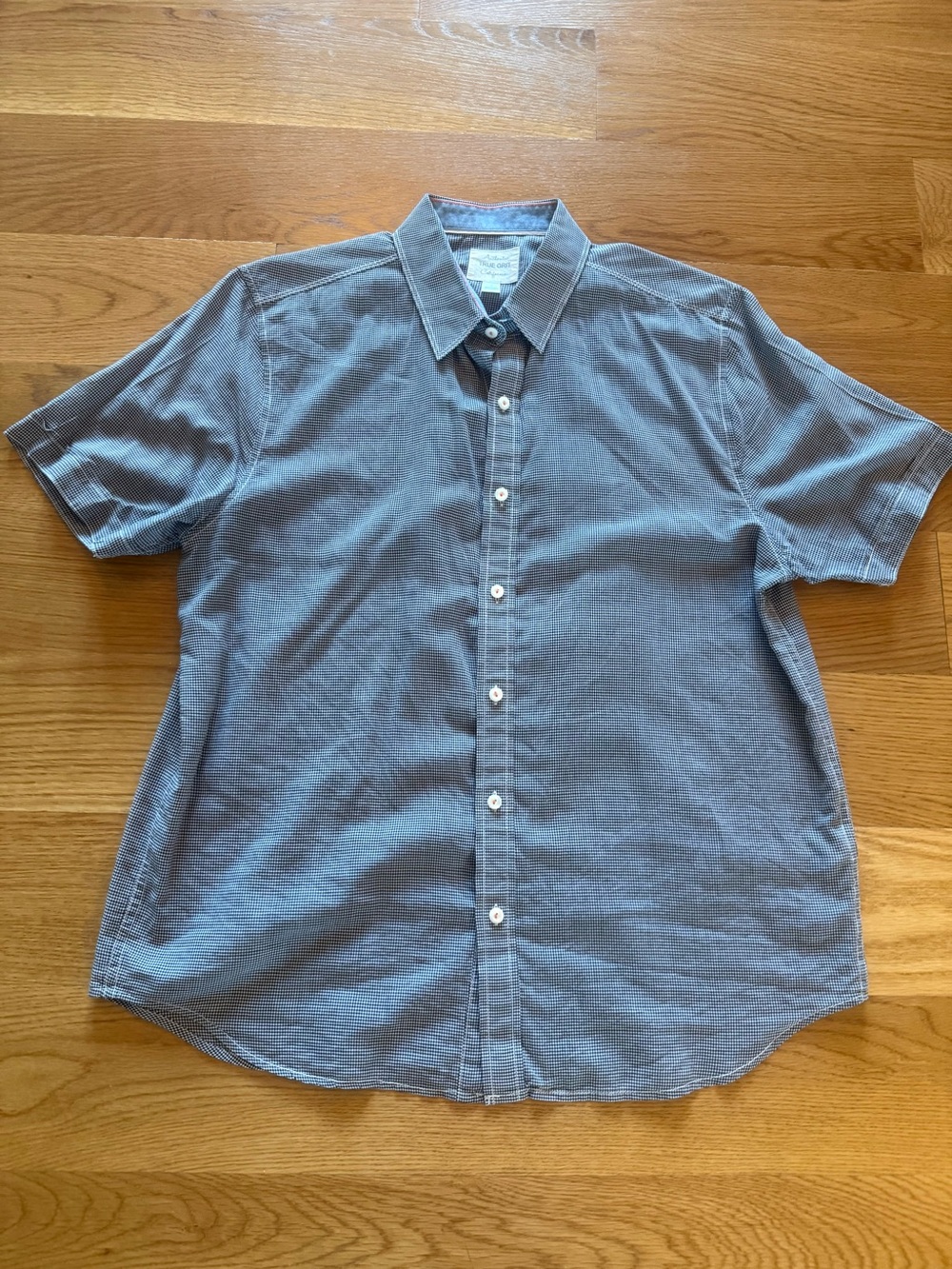 Men's True Grit  Short-Sleeve Button-Front Shirt - Blue and white Gingham